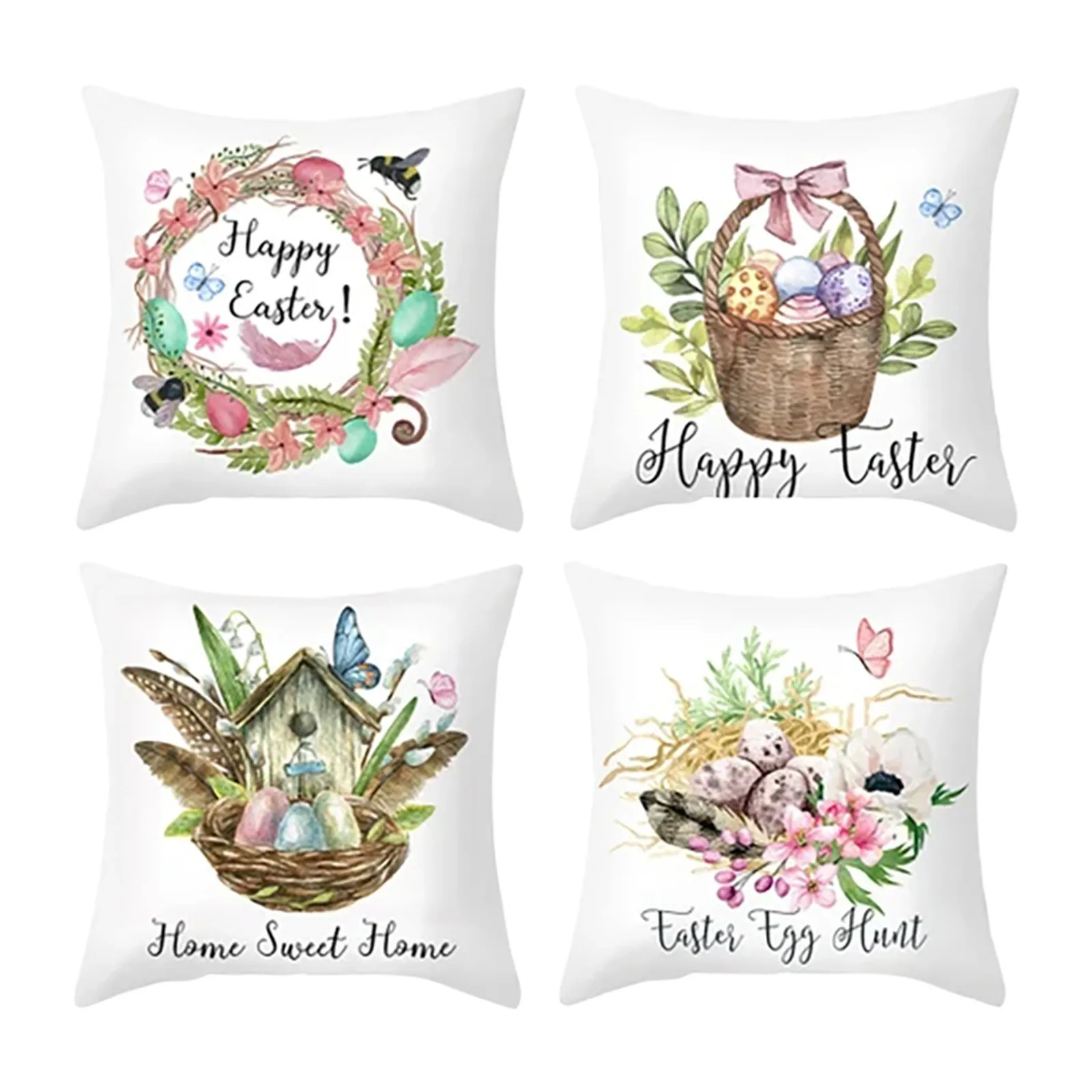 

Easter Pillowcases Living Room Sofa Bedroom Decoration Pillowcases Satin Pillowcase for Curly Hair Sleeping