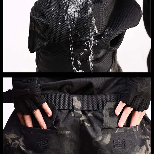 Pantalones tácticos Airsoft para exteriores, ropa militar de caza, pantalones de camuflaje del ejército, pantalones de Camping, reforzados con rodilla, duraderos 5