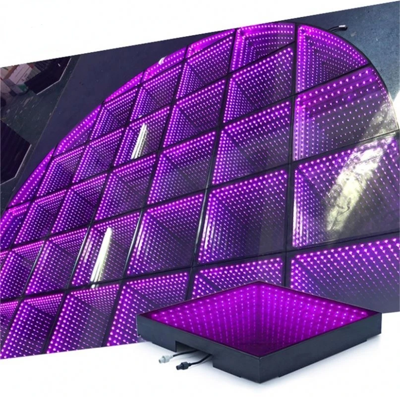 

Best Selling Theme Party Roman Diy Disco Dancing Floor 3D Time Tunnel Mirror Led Dance Floor Panles For Nightclub Holiday Party
