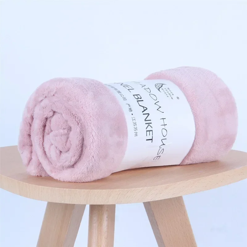 Baby Blanket & Swaddling Newborn Thermal Soft Fleece Blanket Winter Solid Bedding Set Flannel Quilt Infant Bedding Swaddle Wrap 2