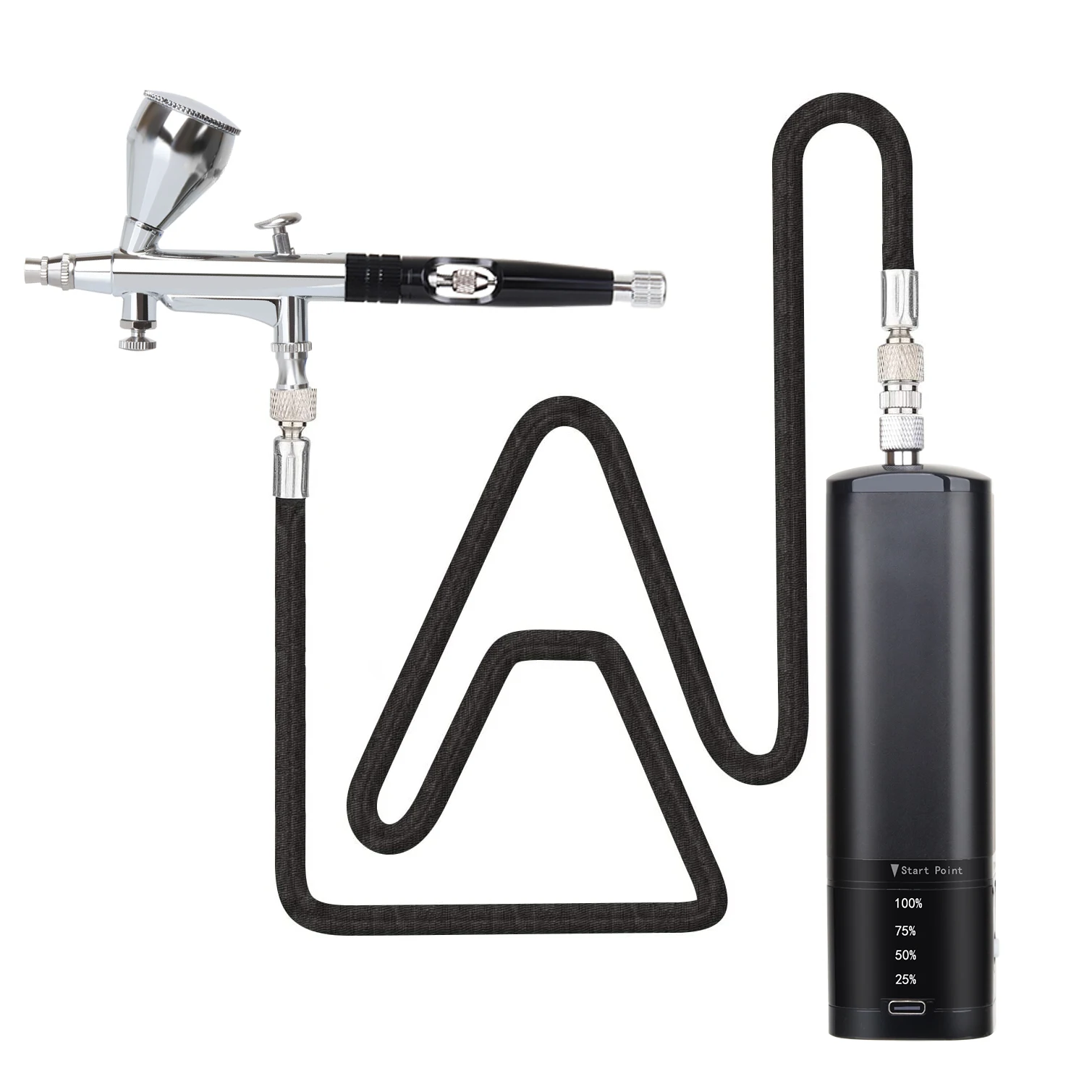 Kit Aérographe, Pistolet Compresseur Sans Fil Rechargeable 30 Psi Pour Décoration De Gâteau
