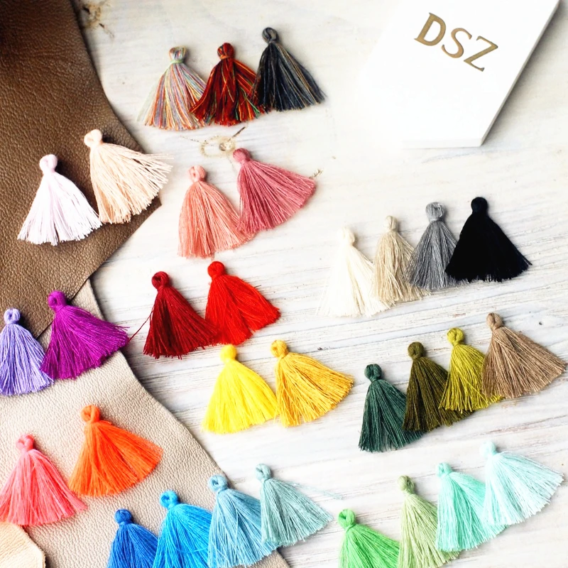 30pcs/Lot 30mm Cotton Small Tassels Fringe Cotton Tassels Trim For Sewing Curtains Accessories DIY Keychain Accessories Bulk tassel fringe tassel decoration tassel accessories tassel trim mini tassels