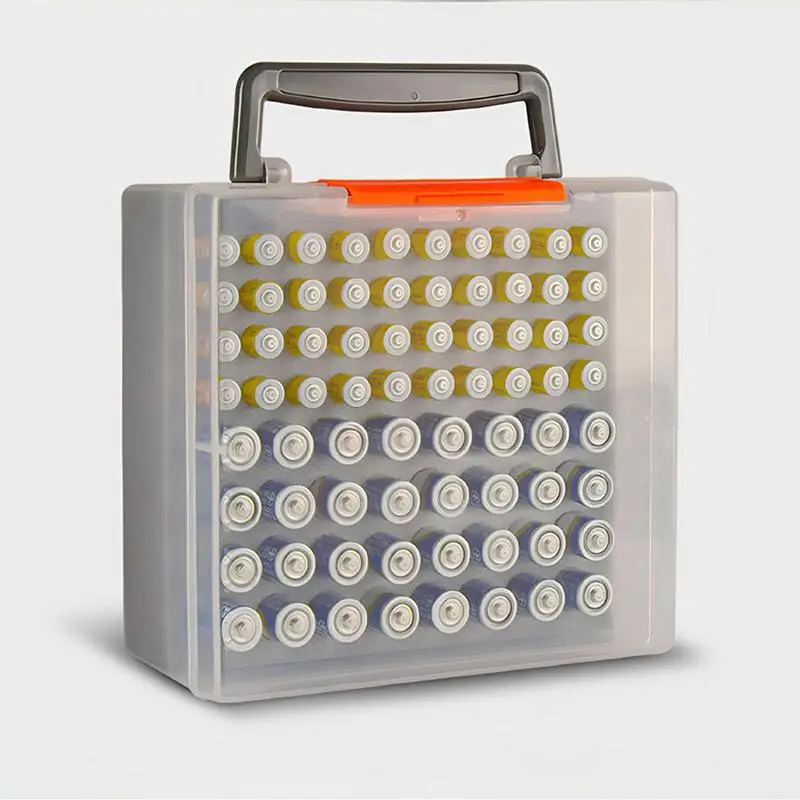 Organizzatore per Batterie, Contiene 72 Batterie AA AAA, Scatola Portabatterie, Contenitore per Garage, Organizzatore per Cassetti Domestici, Dispenser Portabatterie - immagine 4