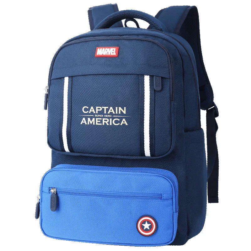 2024 Disney New School Bags For Boys Primary Student  Leisure Shoulder Orthopedic Backpack Spider Man Captain America Mochila
