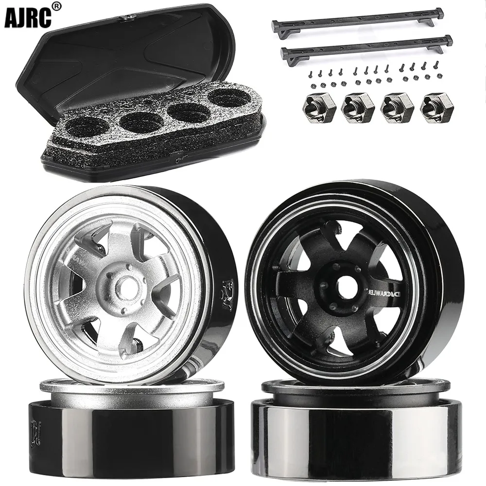 4 Pcs Brass Wheel Hub Adapters For Axial SCX24 RC Crawler – 7mm CNC Machined