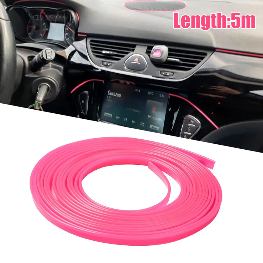 

5 Metre Pink Decoration Line Gap Decoration Bright Strip Auto Interior Moulding Strips Auto Interior Universal Accessories