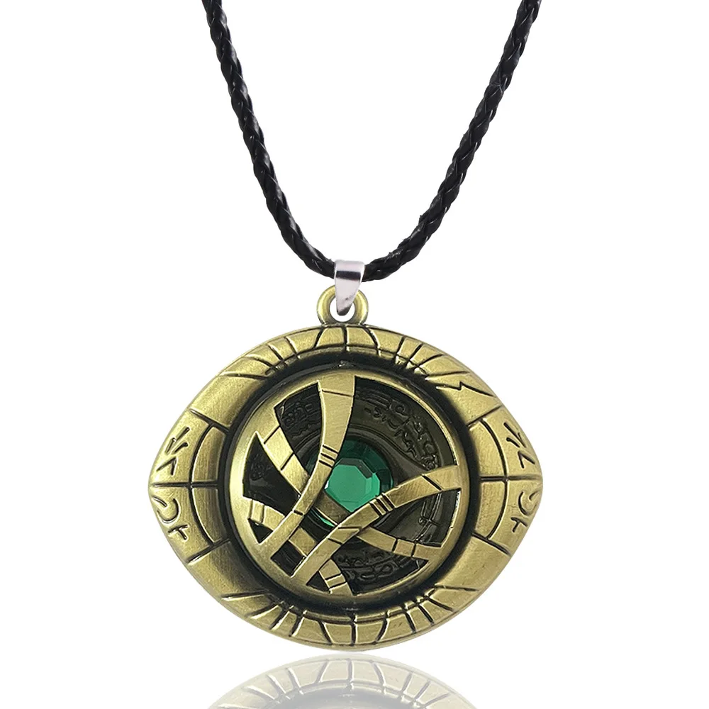 

1pc Movie Dr.'s Eye Necklace Rotatable Pendant Strange Infinity Time Necklace Men Women Cosplay Prop Accessories Gifts