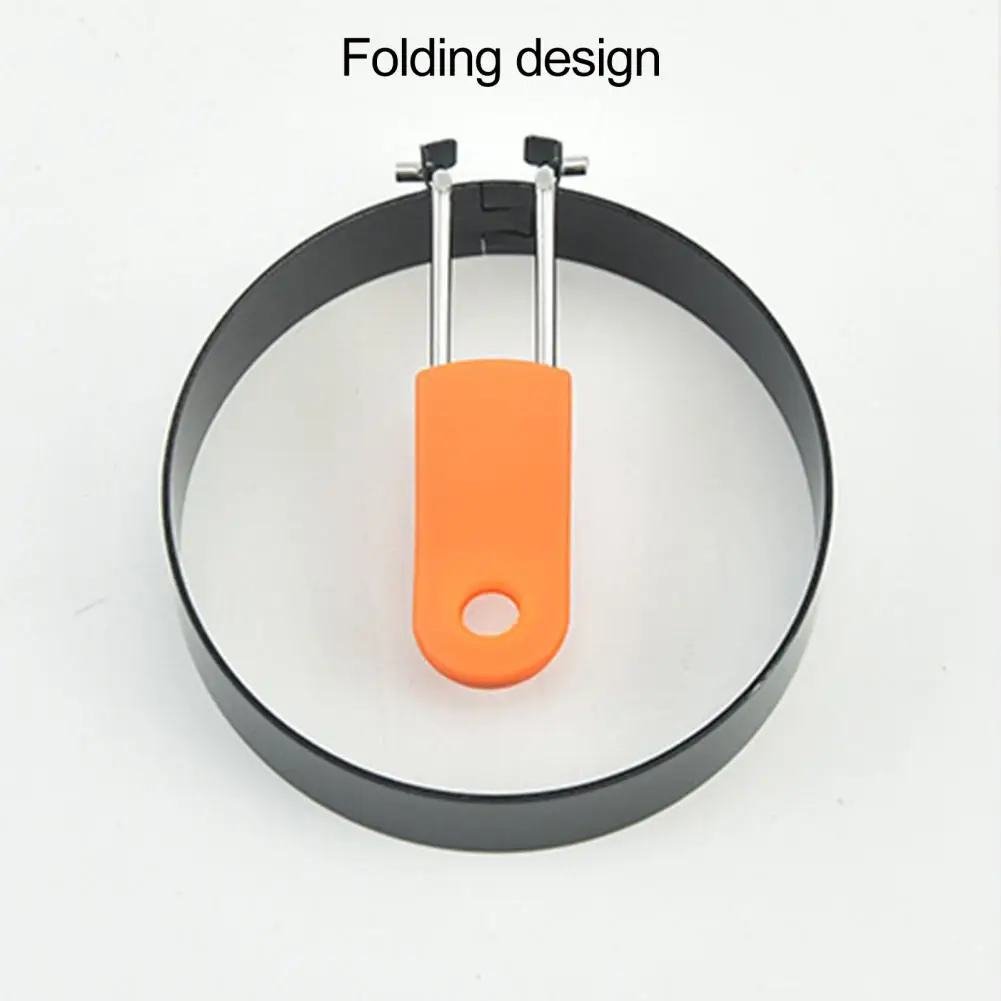 

Sandwiches Egg Mold Silicone Handle Egg Mold Versatile Stainless Steel Egg Mold Set Round Shape Non-stick Pancake Burger