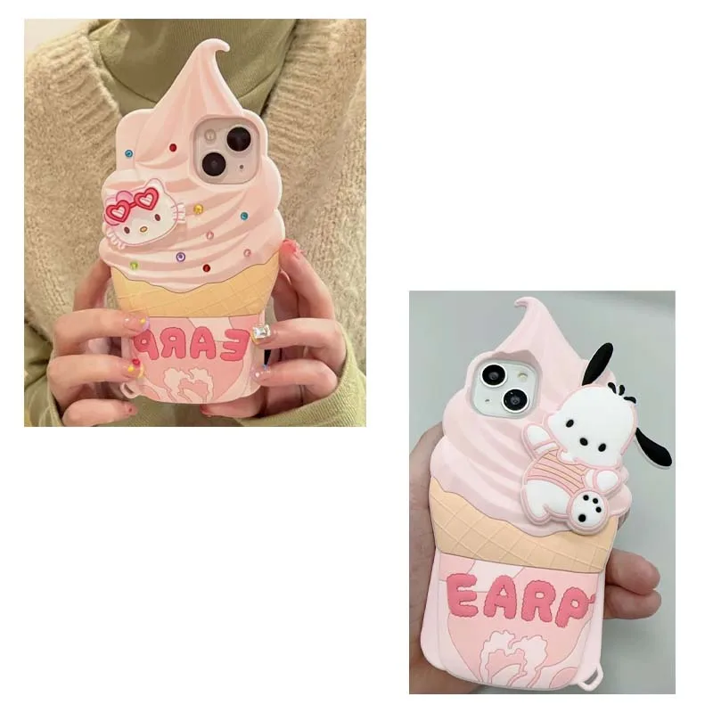 

Sanrio Kittys Pochacco Kawaii Cartoon Phone Case for Apple 14 13 12 11 Pro Max Soft Silicone Iphone Shockproof Protective Cases