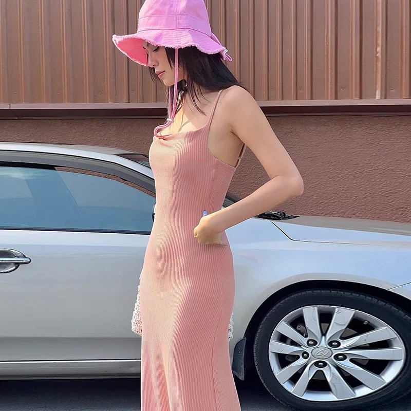 

Женское облегающее платье-годе без рукавов на бретельках, лето 2022