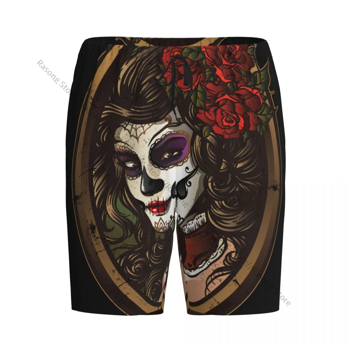 

Мужские короткие штаны для сна с изображением черепа