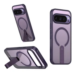 Enhanced Shockproof Magnetic Stand Case with Wireless Charging Compatibility for Google Pixel 10Pro (Purple)
