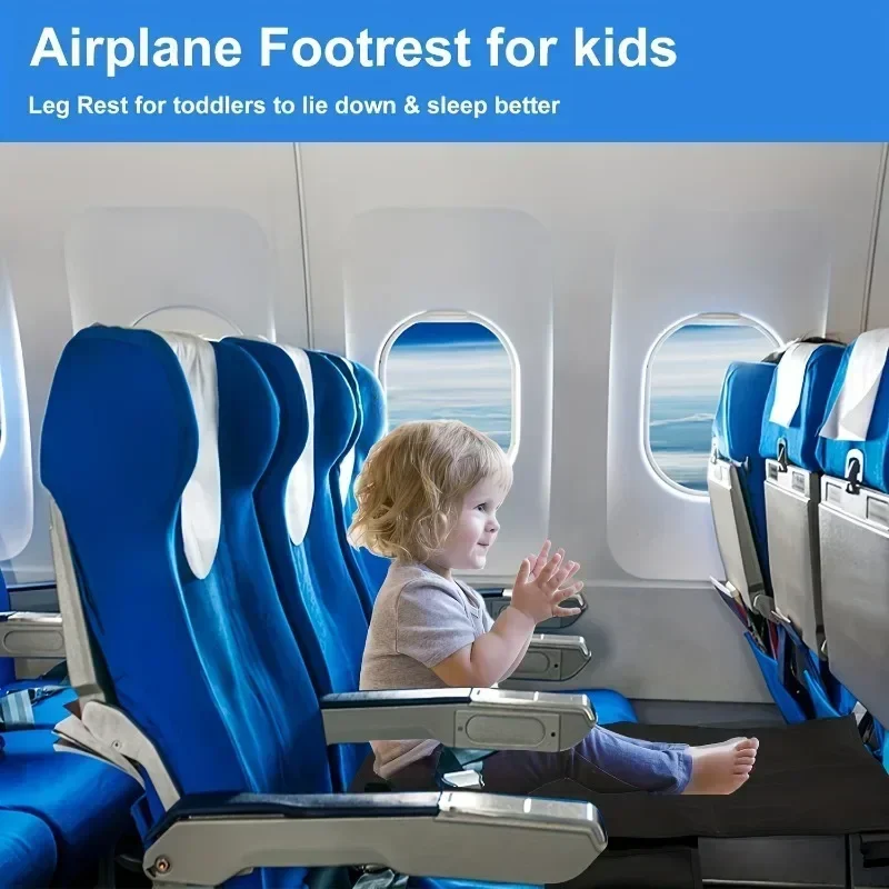 Airplane Seat Extender Children's Travel Airplane Bed Portable Children's Pedals Airplane Hammock Kids Bed Toddler Seat Extender