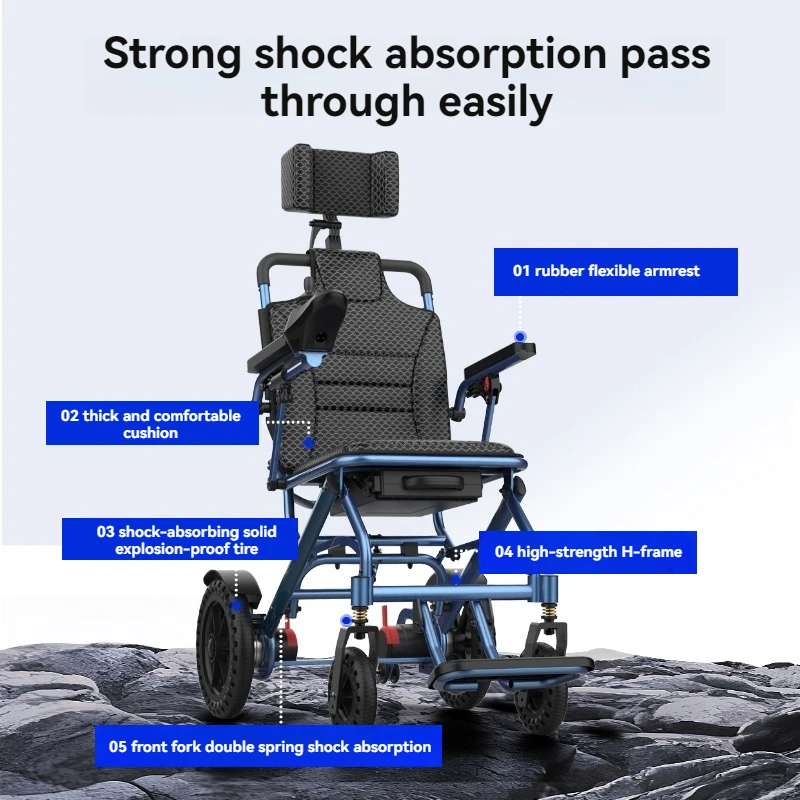 New Design Ultra Light Lightweight Folding Carbon Fiber Electric Wheelchair That Can Be Used On Board.