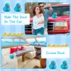 5 Inches Large Rubber Ducks Bulk Large Duck Toy Squeak Rubber Duckie Floating Bath Toy Duck for Birthday Party Decoration Gift 5