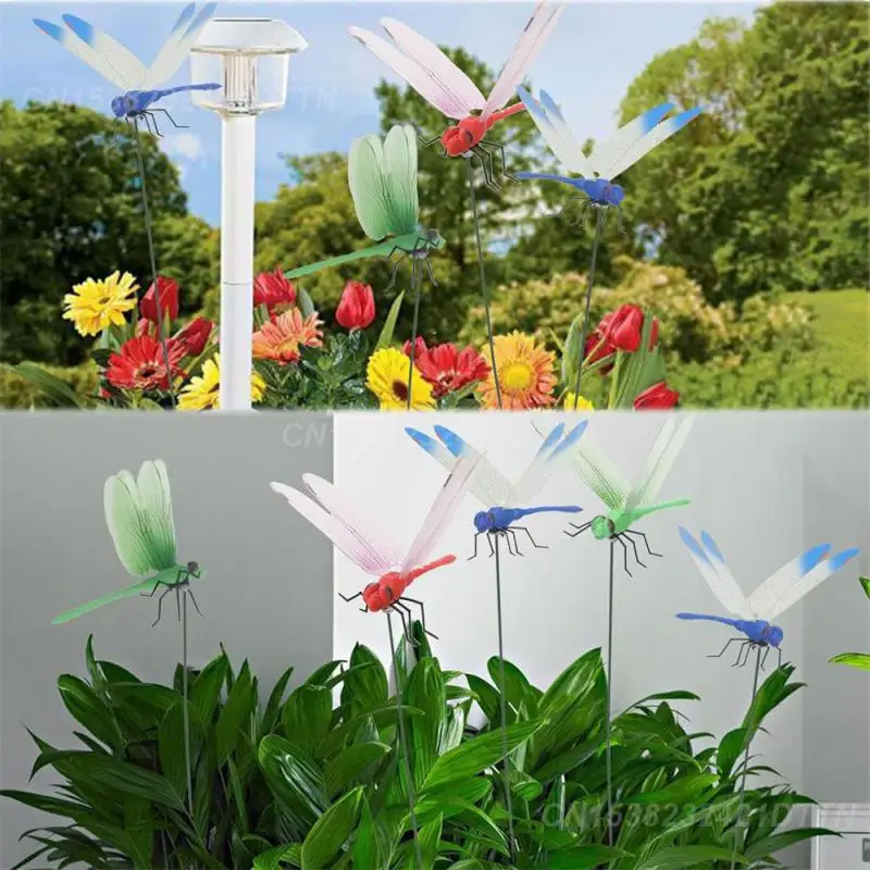 Insert Rod Clamp Deterrence Dragonfly Realistic Garden Insect Repellent Outdoor Fly Deterrent Device Home Supplies Clip Outdoor images - 6