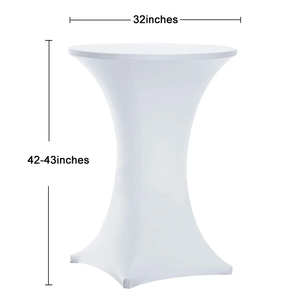 1PC Stretch Round Tablecloth Cocktail Table Cover Spandex Table Cloth Bar Hotel Party Wedding Elastic Table Cloth Decoration 2