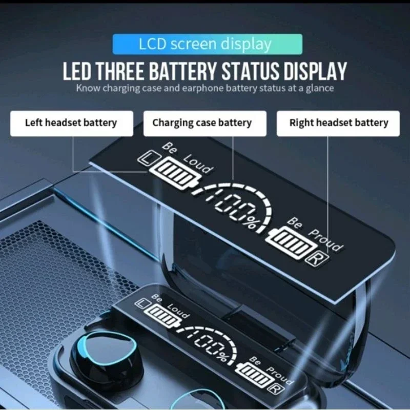 Wireless Waterproof Headphones with Microphone and Charging Box