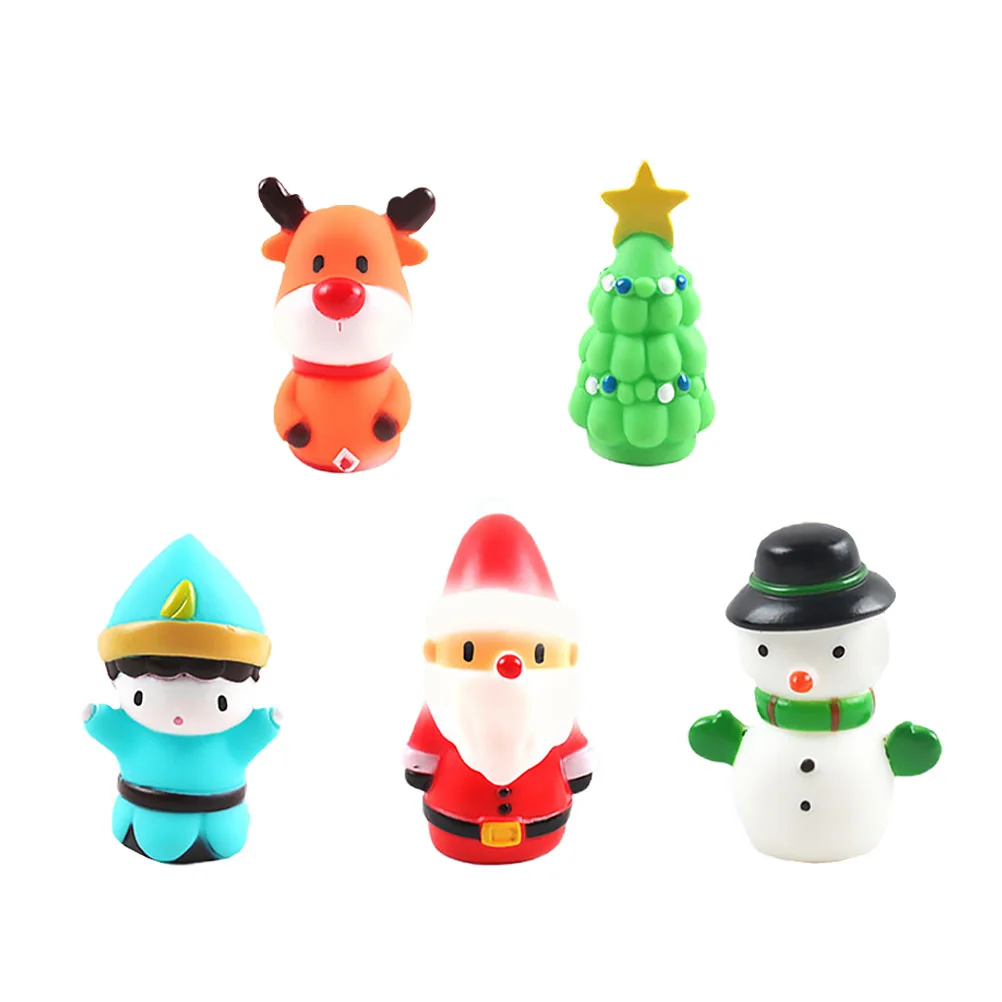 

Christmas Finger Puppets Rubber Christmas Toys Kids Elk Santa Claus Snowman Christmas Tree Christmas Cartoon Props