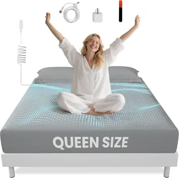 Queen Size Grounding Sheet - 90% Organic Cotton & 10% Silver for Earthing, 400 Thread Count Deep Pocket