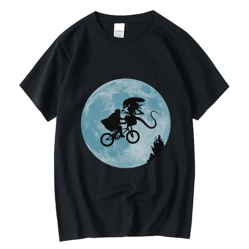 

XIN YI Men's high quality t-shirt 100% cotton Funny street clothes print casual o-neck loose men t-shirt summer tops and tees