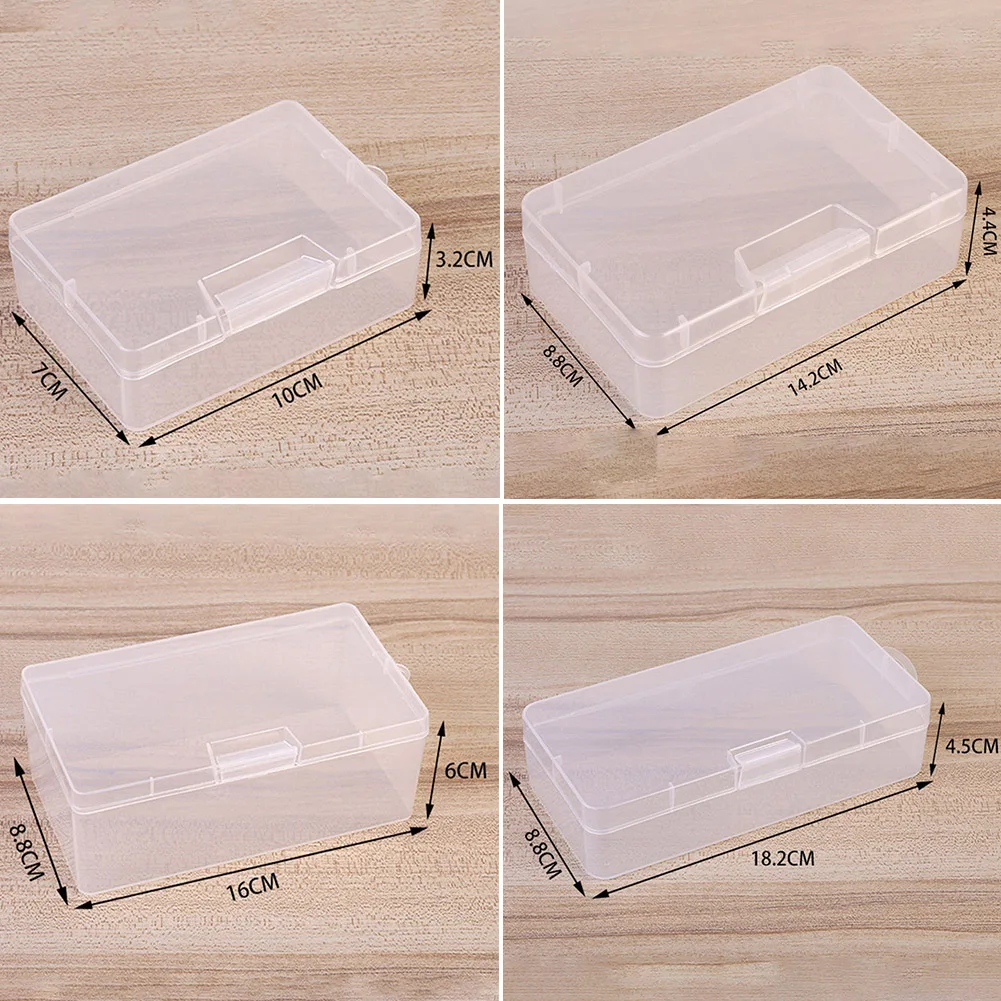 

Plastic Storage Box Transparent High Capacity Container With Lock Catch For Jewels Gadget Screw Tools Holder Case Dustproof