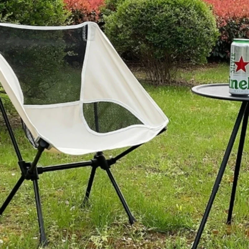 Portable folding outdoor chair with Oxford cloth backrest, strong load-bearing capacity, camping, sketching, fishing bench