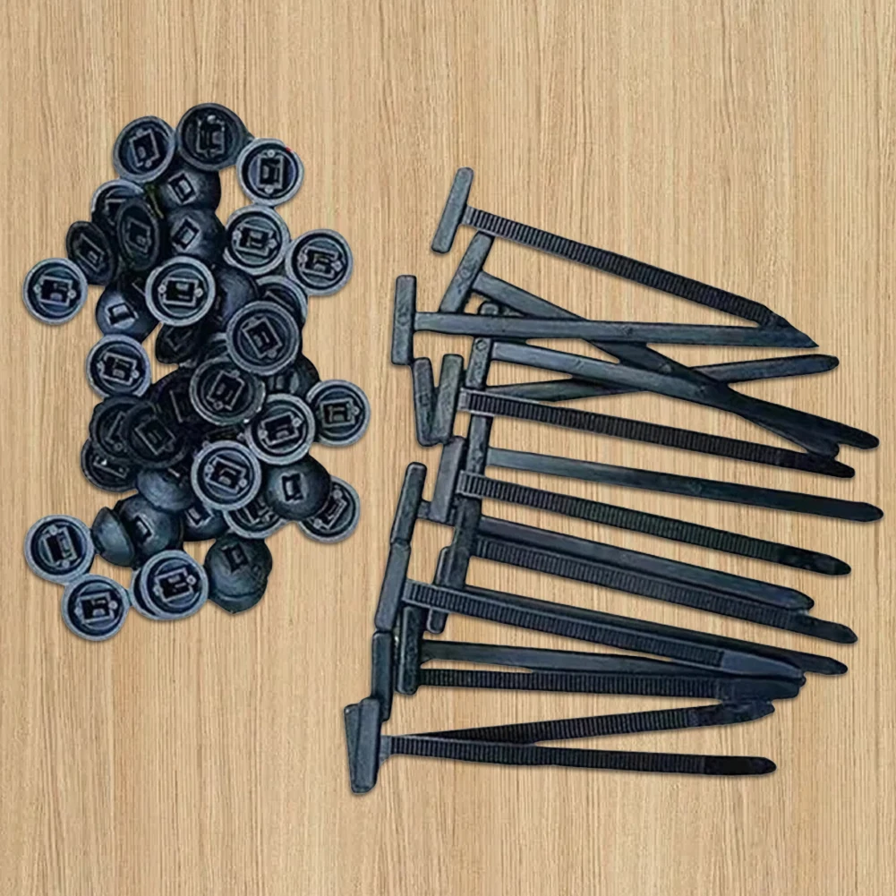 400-30Pcs 케이블 타이 버클 헤비 듀티 나일론 지퍼 타이 고강도 케이블 타이 버클 자동 잠금 자동차 고정 케이블 타이 세트