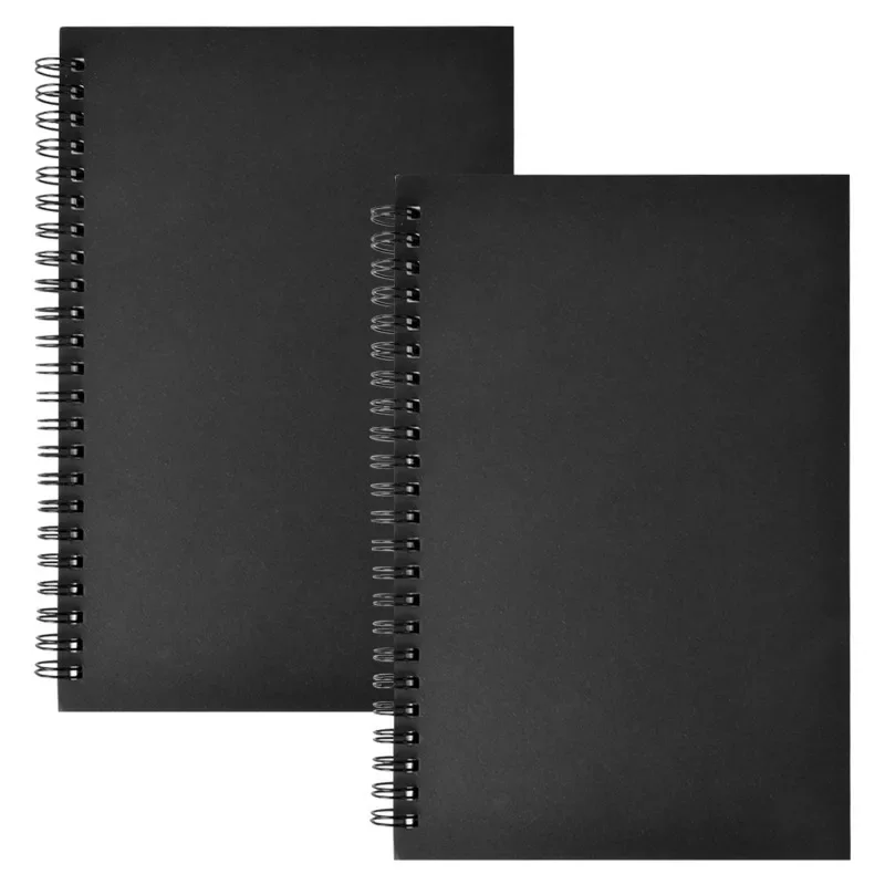 1 A5 50 sheet 100 page melanin sketchbook, blank sketchbook, hard back portrait drawing board, hard back spiral bound sketchbook