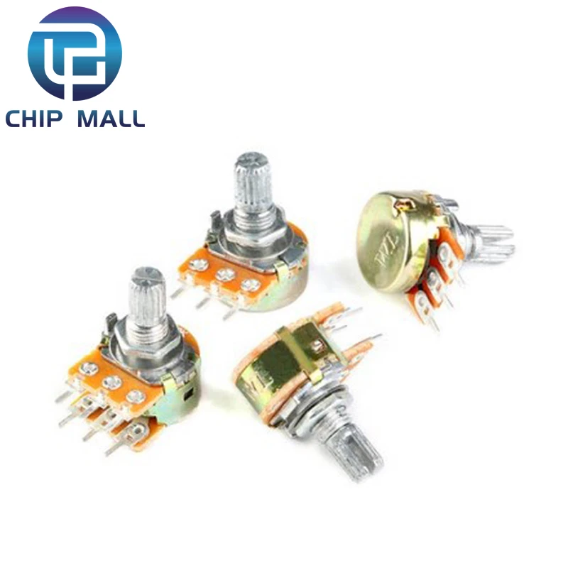 WH148 Linear Potentiometer 15mm Shaft With Nuts And Washers 3pin WH148 B1K B2K B5K B10K B20K B50K B100K B250K B500K B1M
