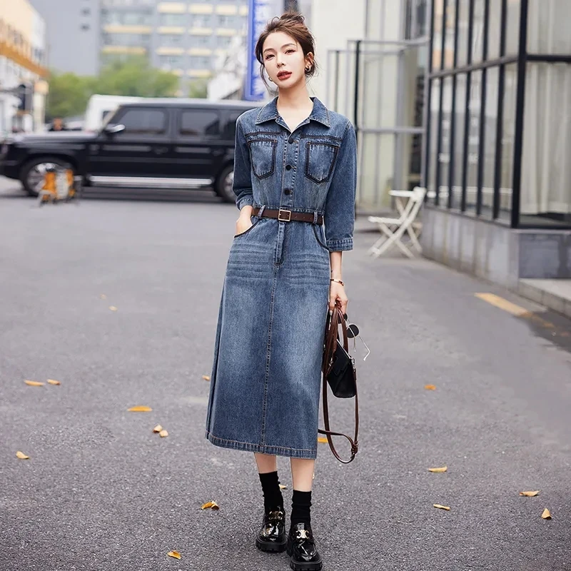 ag jeans denim dress New Womens Dresses Dress Pants Women's Denim Long Dresses Denim Dress Women Denim maxi dress Size:Small - 8 SS25DR0450DRLWH Prom makeup? Light grey/blue style shirt dress made