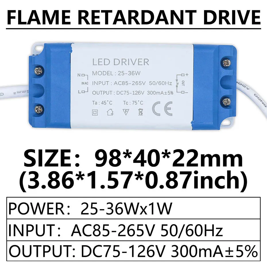 Led-treiber 1-3W 4-7W 8-12W 12-18W 18-25W 25-36W LED Power Supply Unit Beleuchtung Transformatoren Für Led-leuchten Panel Lampe Fahrer DC – Detail 6