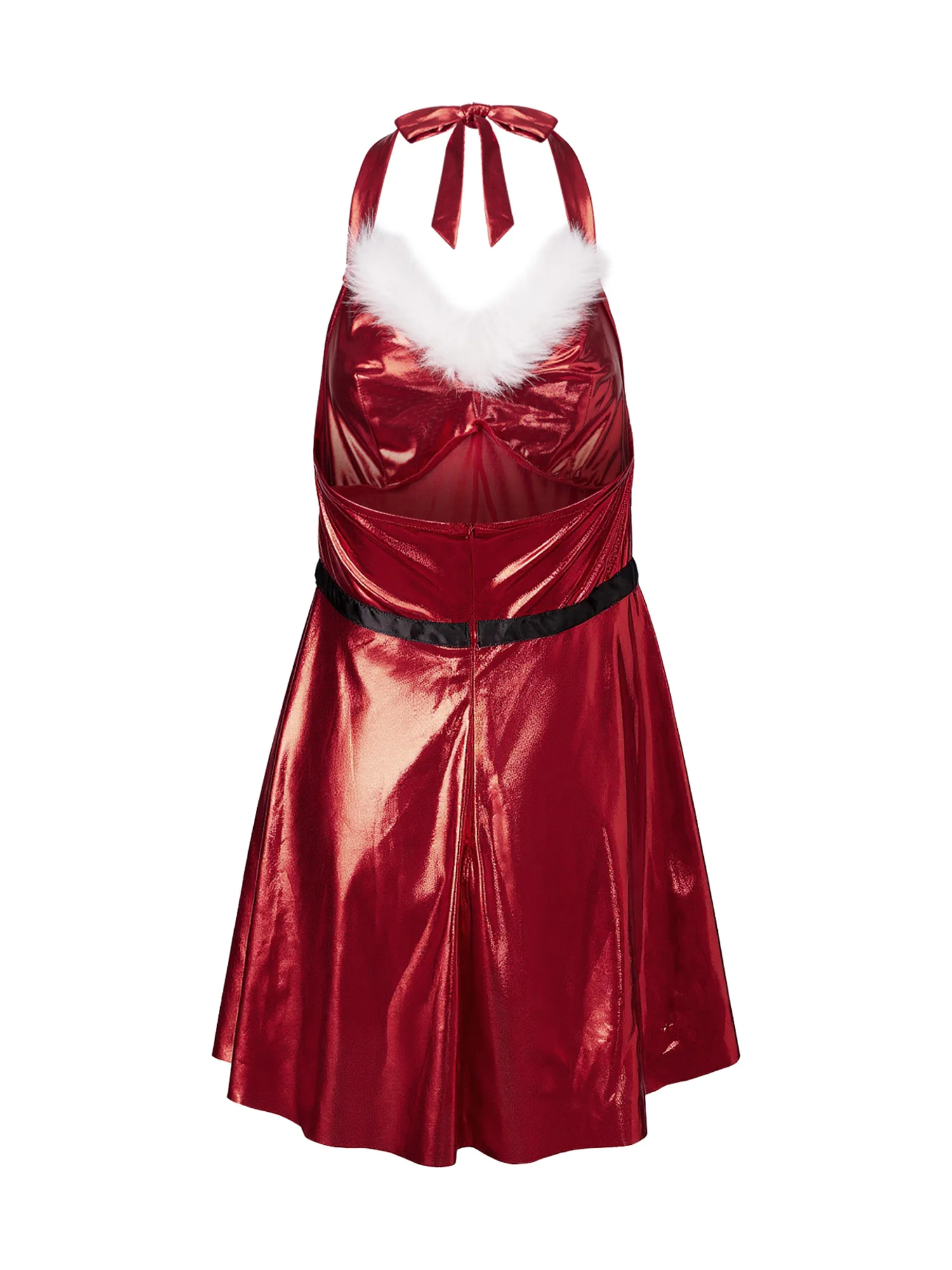 Sexy Red Lace Lingerie Set with Bow Detail and Matching G-String Thong Underwear for Women Christmas Gift