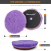 Kangti 5/6 Inches Car Polishing Disc Natural Wool Buffing Pads Lamb Woolen DA Polisher Buff Foam Cutting Pads Abrasive Tool Kits 3