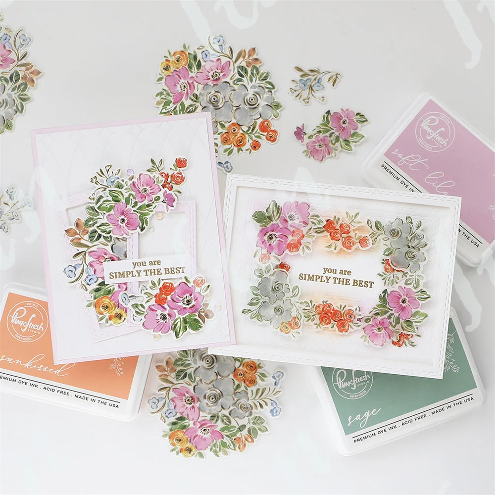 Blooming Grace Friends Metal Cutting Dies Stamps Stencil for Washi Tape Scrapbook Diary Decoration Embossing Template