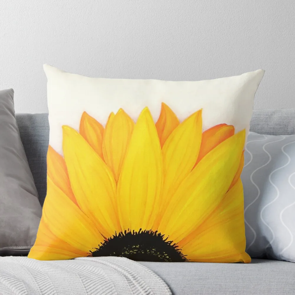 

Beautiful Large Yellow Sunflower Painting Throw Pillow Christmas Pillowcase Sofa Cover Elastic Cover For Sofa autumn pillowcase