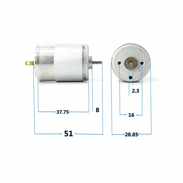 RS-385PH-9Z340 Elektromotor – 12V/24V, 27,5mm, Kohlebürste, Für DIY & Haushaltsgeräte