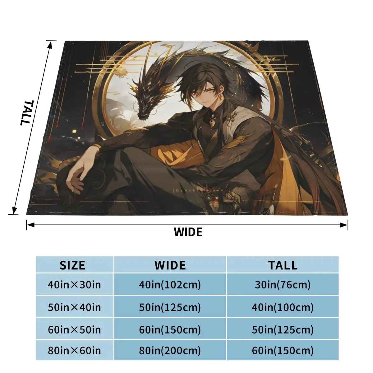 Genshin Impact Zhongli Blanket Flannel Textile Decor Anime Game Cartoon Portable Super Soft Throw Blanket for Home Car Quilt 6