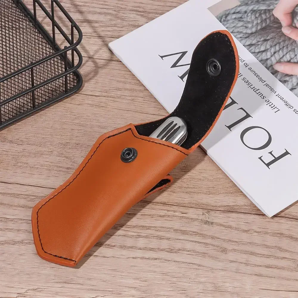 

Outdoor Carry Flashlight Case Fold Knife Tool Equipment Leather Sheath Holder Knife Sheath Holster Camp Belt Loop Case