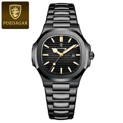 Elegant Women's Luxury Square Watch - Waterproof Luminous Design in Stainless Steel (789 Black Black)