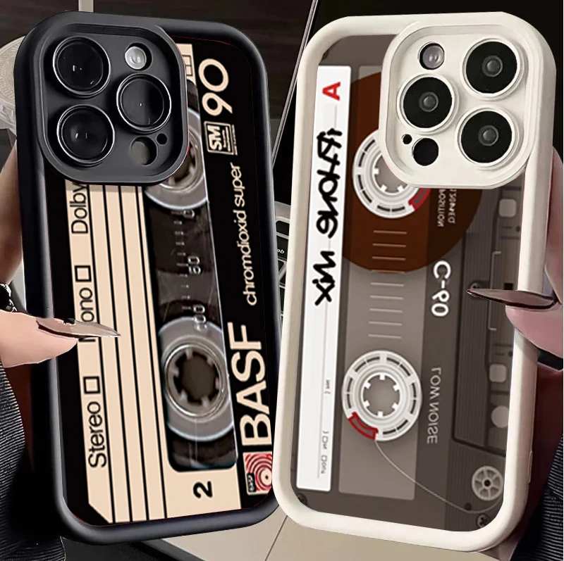 Vintage Cassette Tape Soft Shockproof Phone Case Cover