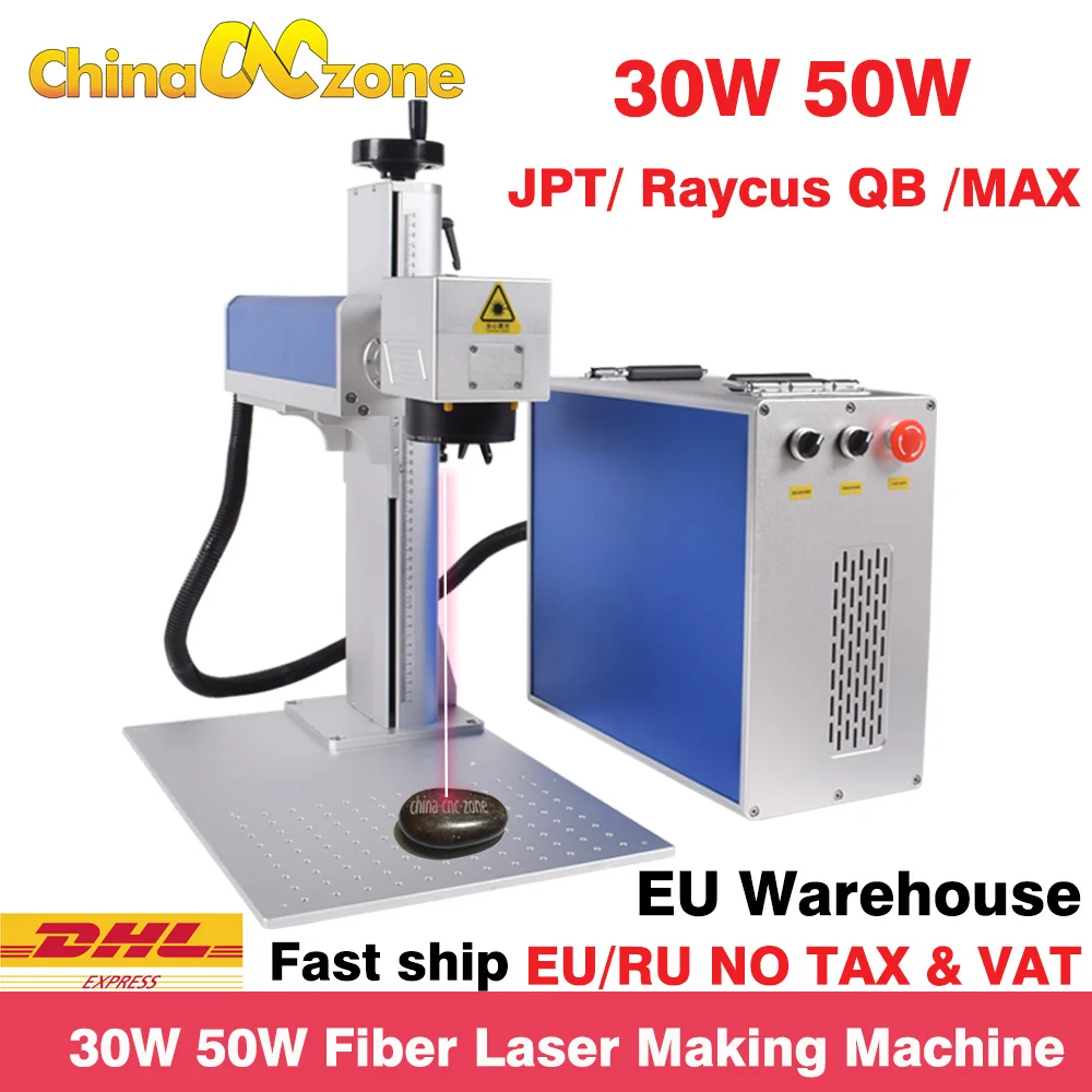 

30W 50W Raycus JPT Fiber Laser Marking Machine for Metal Logo 50W Raycus QB EU stock EU RU Door to Door