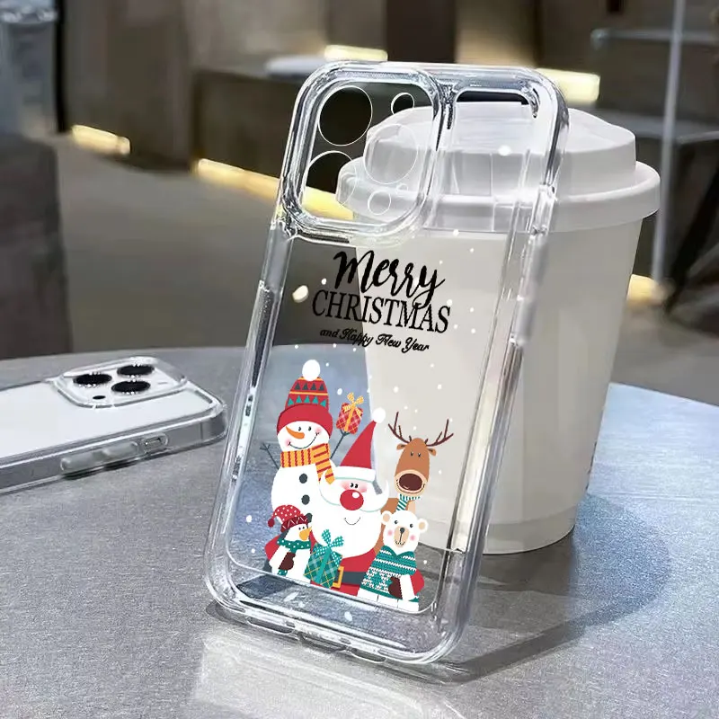 Festive Snowflake Pattern Phone Case - New Year & Christmas Edition
