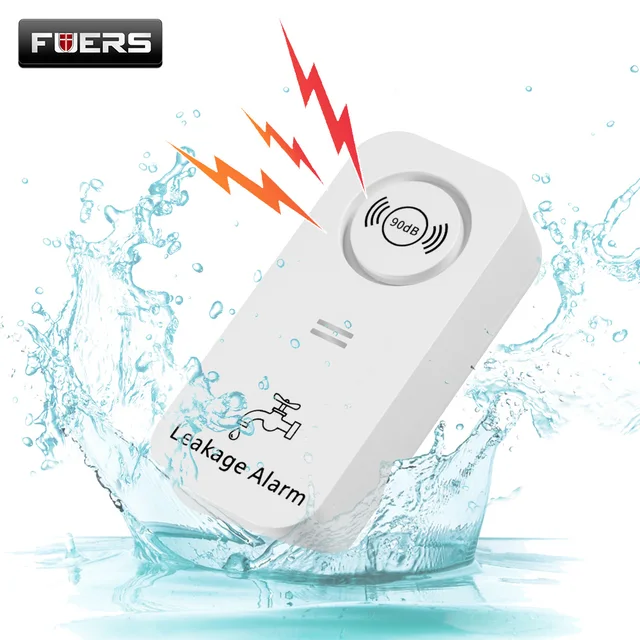 Fuers Water Leak Detector Alarm Sensitive Leak and Drip Alert with 90db Loud Home Security Overflow Sensor for Kitchen Bathroom 1