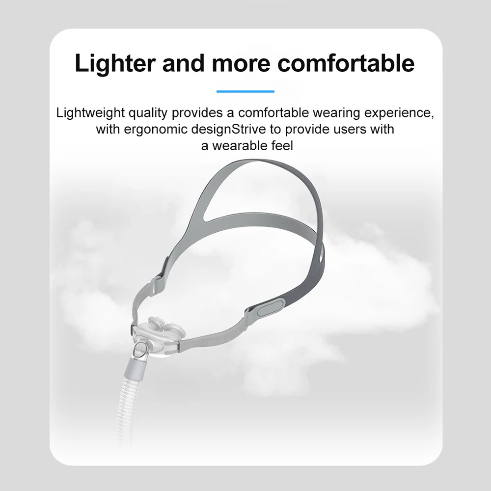 Resoxy Cpap Nasal Pillows Mask Universal PM1 Sleep Apnea Nasal Mask For Cpap&Bipap With S/M/L 3 Sizes Silicone Cushions