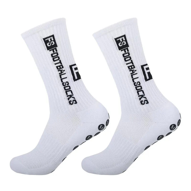 Unisex FS Football Socks Round Silicone Suction Cup Grip Anti Slip Soccer Socks Sports Men Women Baseball Rugby Socks New Style