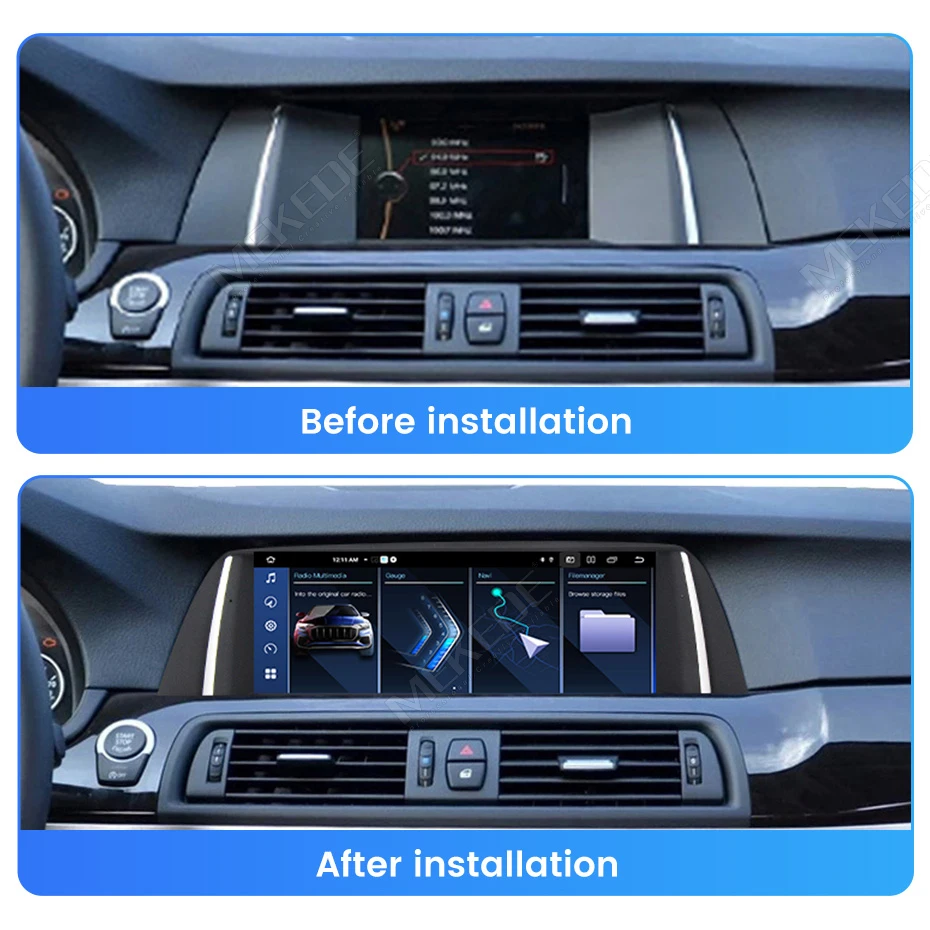MEKEDE Radio para Auto de 10.25 Pulgadas, Android 15, Reproductor Multimedia para BMW Serie 5 F10 F11 2011 2012-2017 CIC NBT 4G WIFI DSP BT CarPlay Inalámbrico, Android Auto, Navegación GPS, Sistema Dual, Mantiene la Información Original del Auto, Control del Volante, Idrive 2