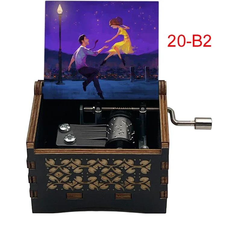 New Printed La La Land Wooden Music Box 18 Tones Accept OEM Text Picture Musical Gifts for Girlfriend Couple Birthday Party 5