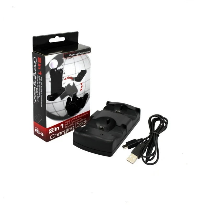 Compatibile Per Controller Ps3 E Move Dual Charger Usb Dual Charging Powered Dock Gamepad Charger Dock Station Mount Power Sup