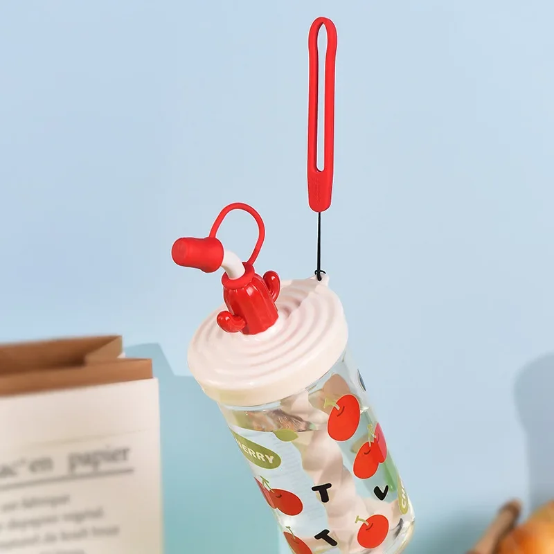 New Mixing Plastic Water Cup, Large Capacity Straw Cup, Student Portable and Easy To Use Cup, Dual-use Milk Coffee Gift lijiao